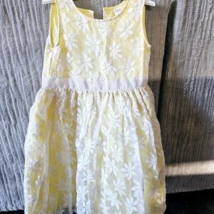 Charming Yellow Floral Kids Dress